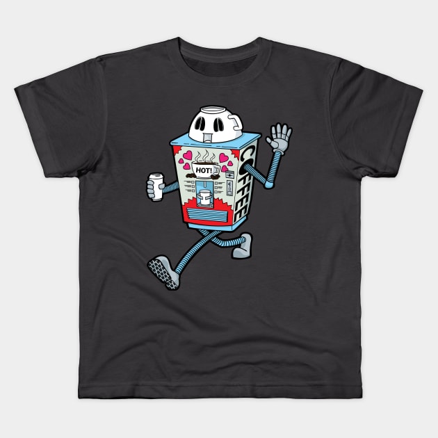 Coffee-Bot Kids T-Shirt by deancoledesign